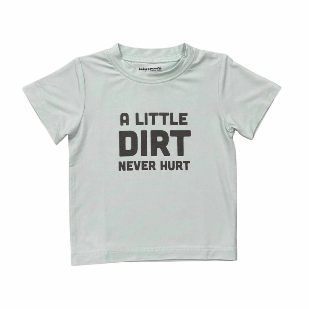 NEW BABYSPROUTS boy's short sleeve tee in a little dirt never hurt